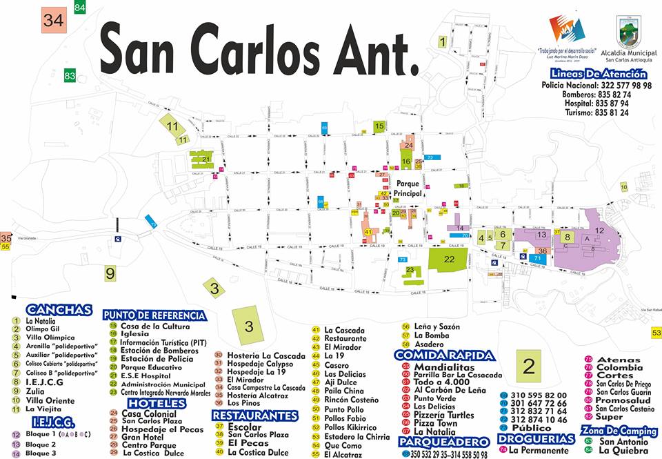 Mapa Turístico - San Carlos