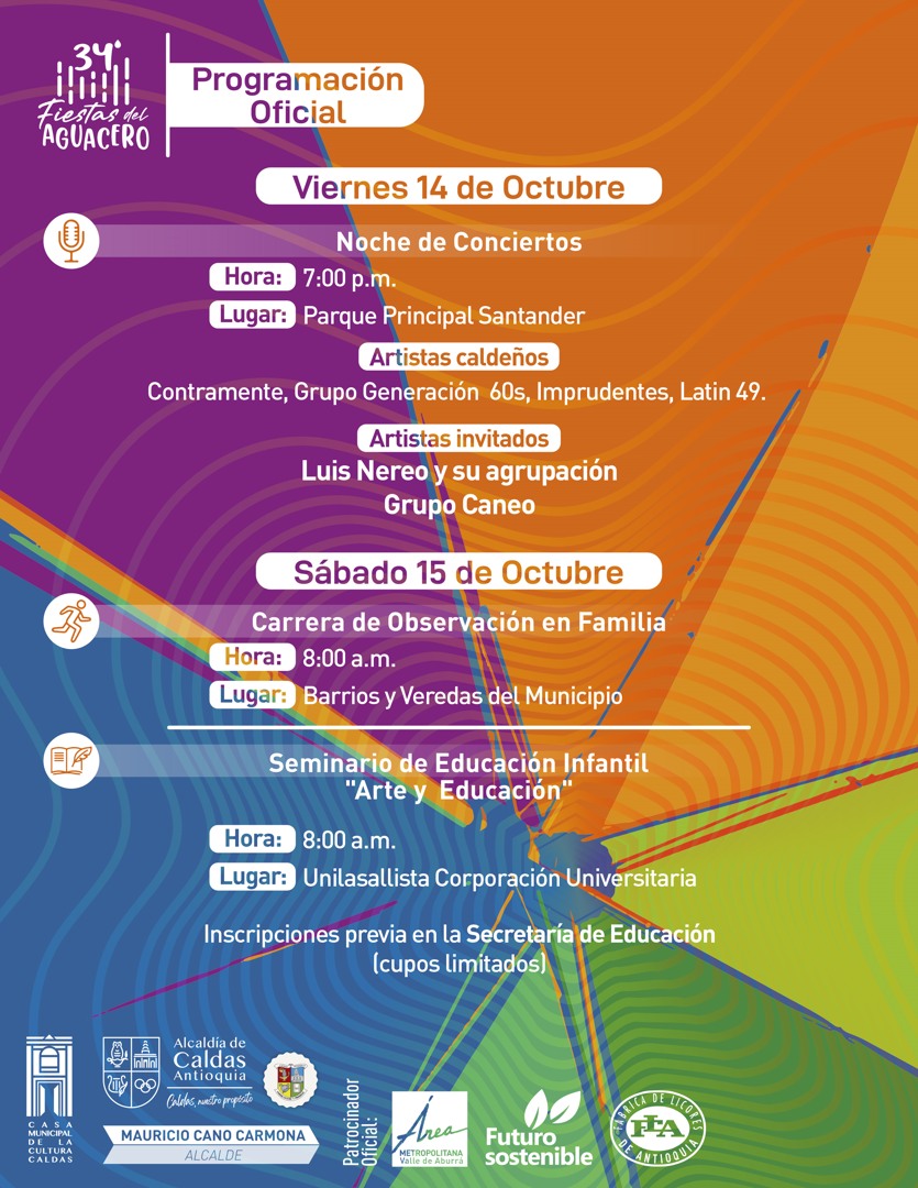 Programación Fiestas del Aguacero - Oct2022 - Caldas Antioquia - 10