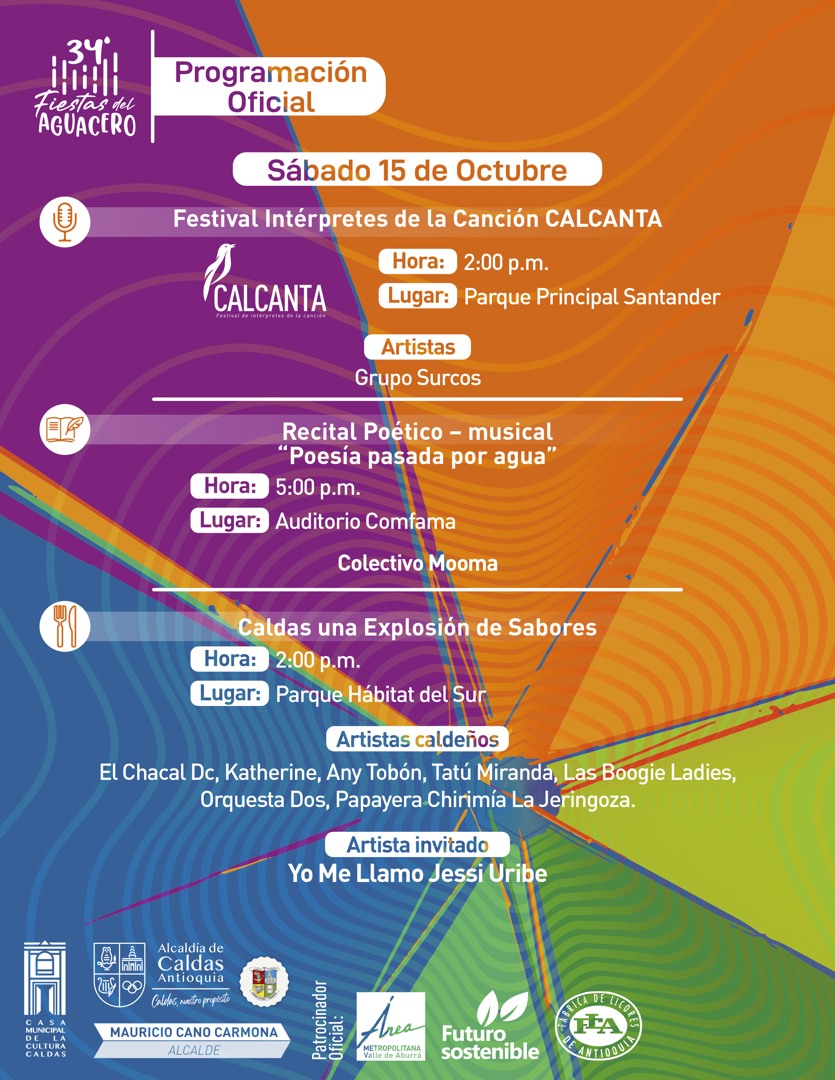Programación Fiestas del Aguacero - Oct2022 - Caldas Antioquia - 11
