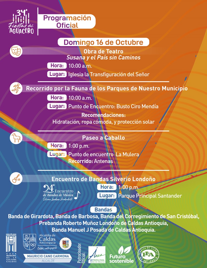 Programación Fiestas del Aguacero - Oct2022 - Caldas Antioquia - 13
