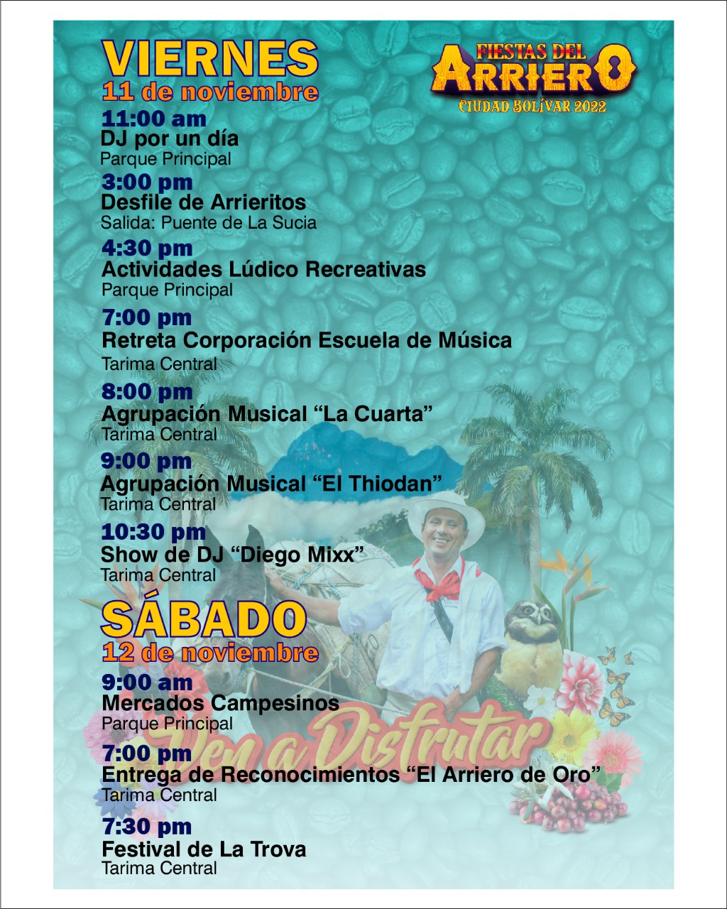 Programación Fiestas del Arriero 2022 - Ciudad Bolívar - Antioquia - B