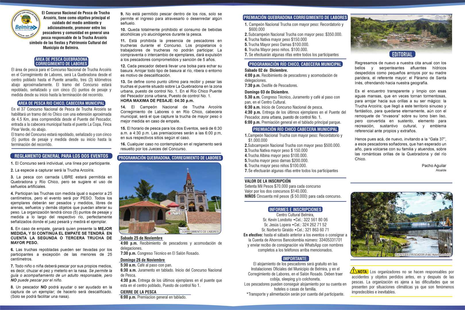 2023 Fiestas de la Trucha - Programación - Belmira Antioquia