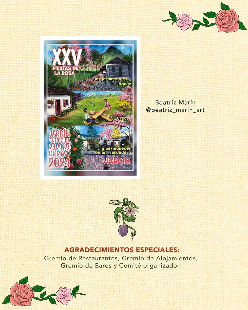Jardín Antioquia - Finalista Afiche Fiestas de la Rosa - 2024