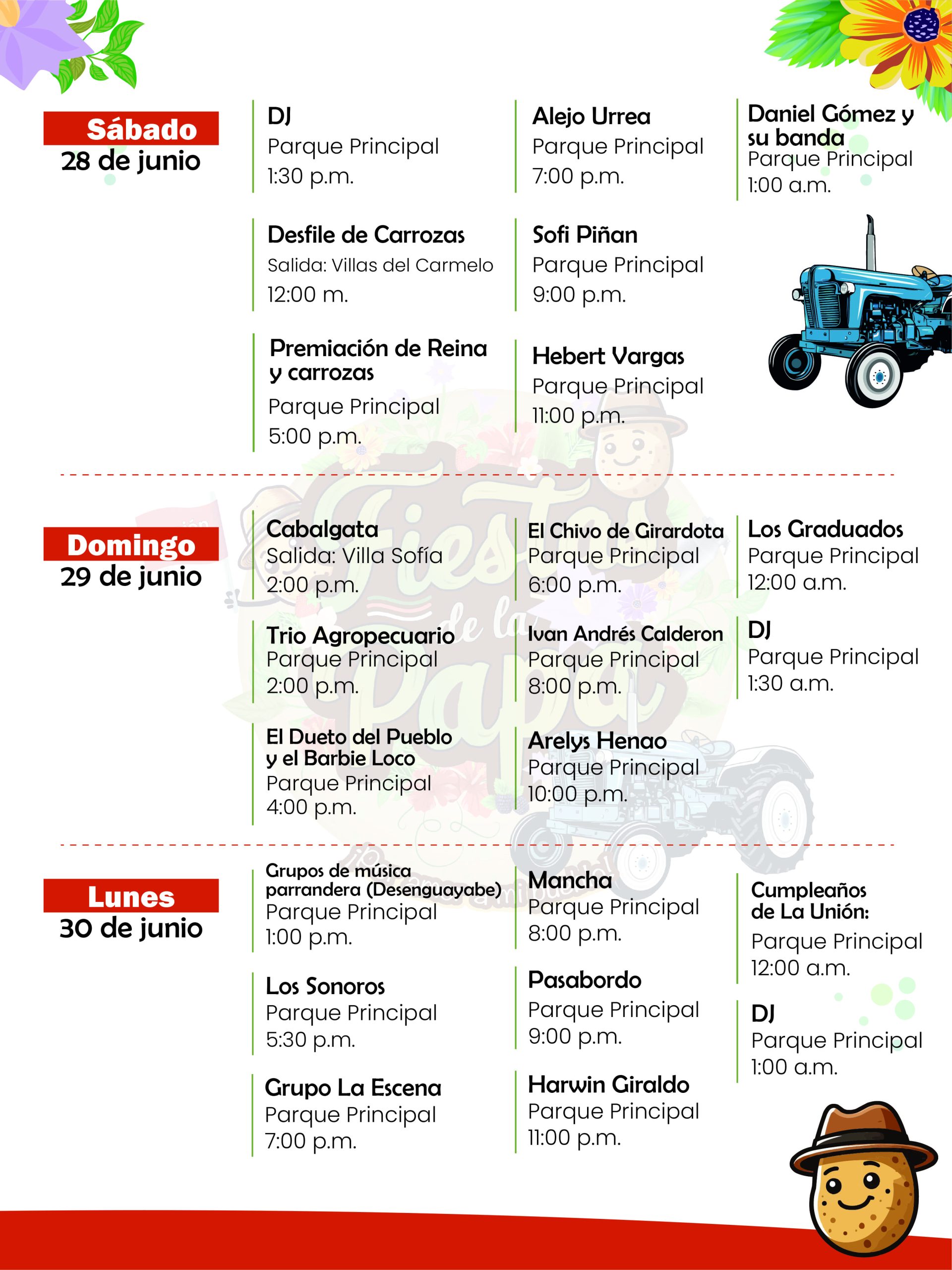 25Junio - Fiestas de la Papa 2025 - La Unión Antioquia