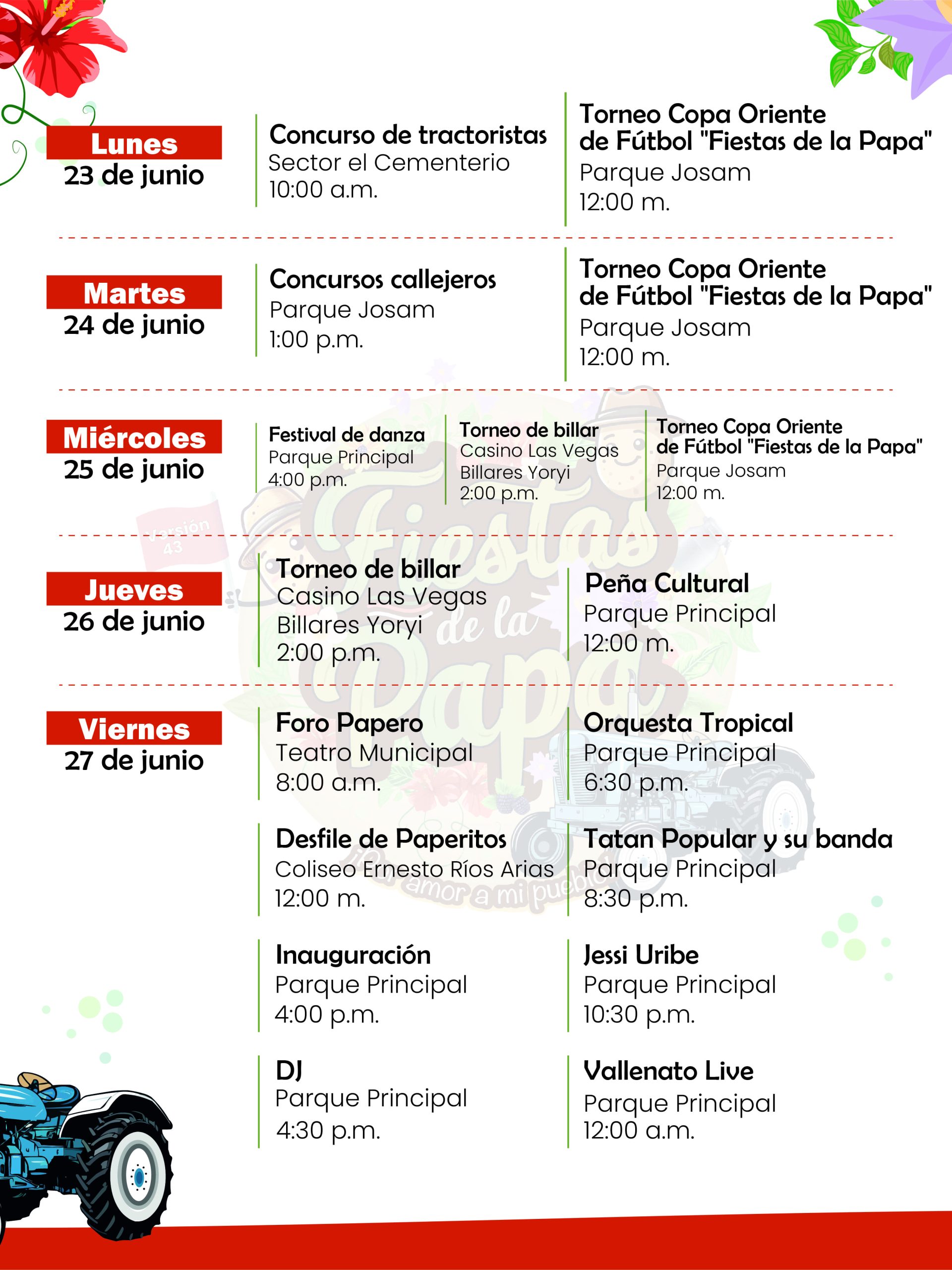 23Junio - Fiestas de la Papa 2025 - La Unión Antioquia