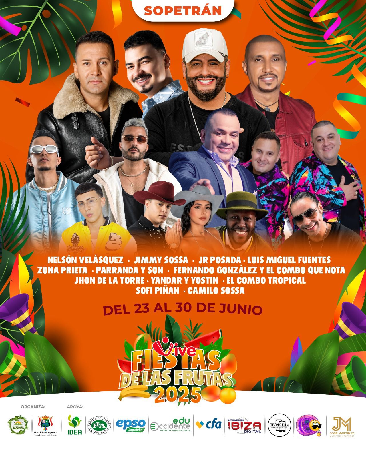 Afiche - Fiestas de las Frutas 2025 - Sopetrán