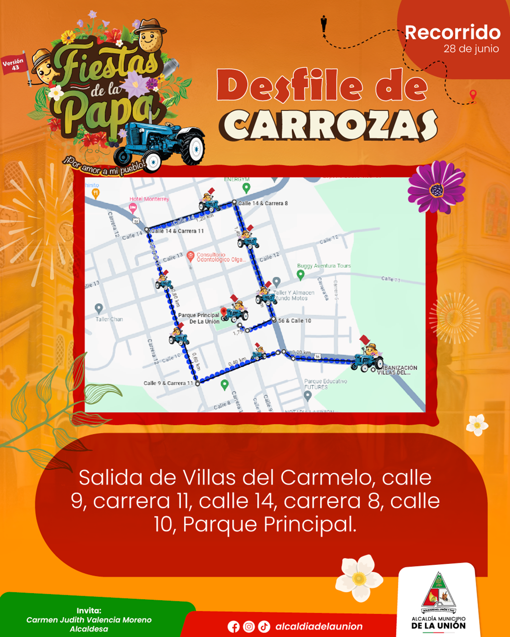 Desfile de Carrozas - Fiestas de la Papa 2025 - La Unión Antioquia