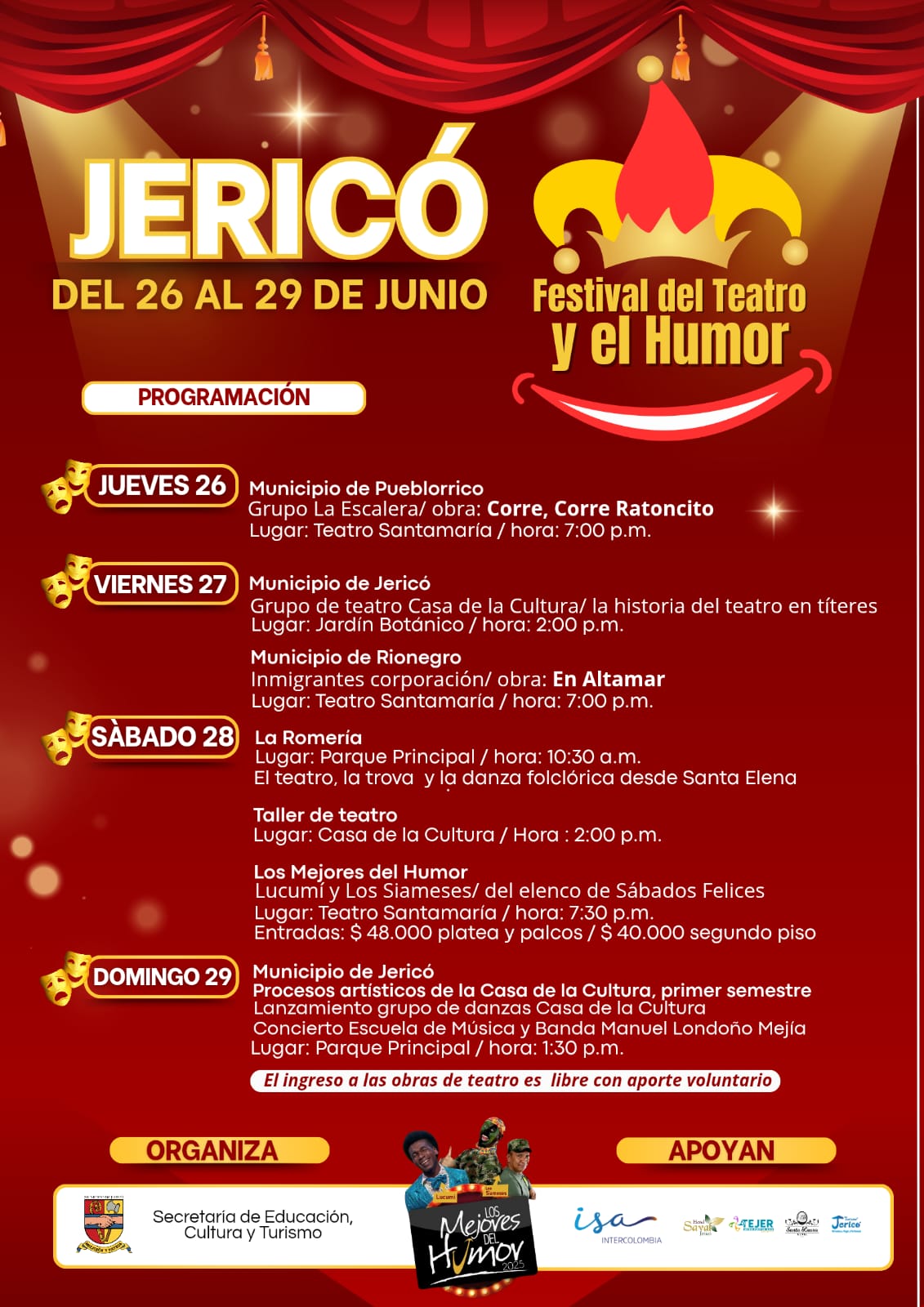 Festival TeatroHumor 2025 - Jericó