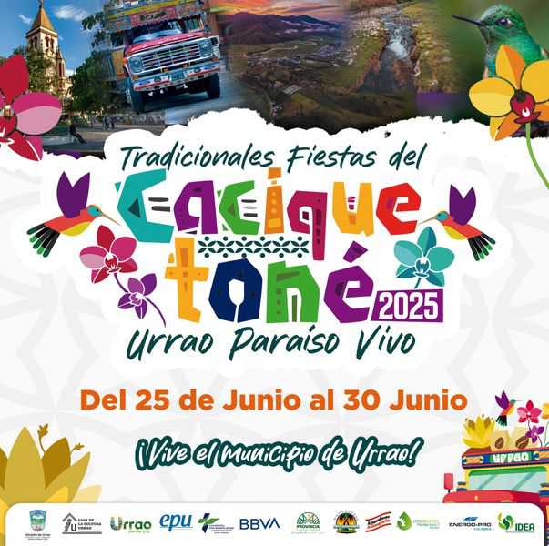 Afiche Fiestas Cacique Toné Urrao 2025