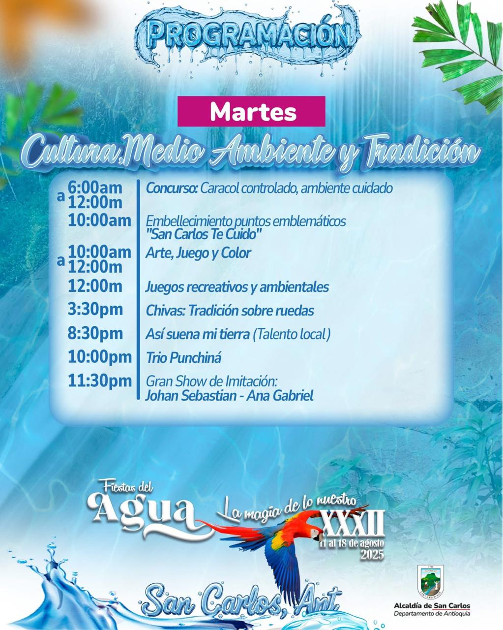 Martes - Fiestas del Agua 2025 - San Carlos Antioquia