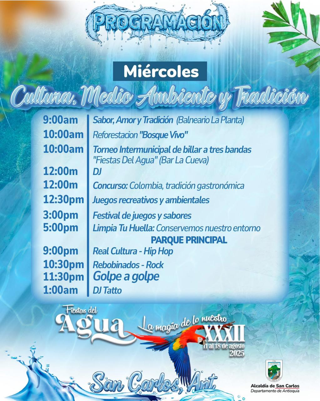 Miércoles - Fiestas del Agua 2025 - San Carlos Antioquia