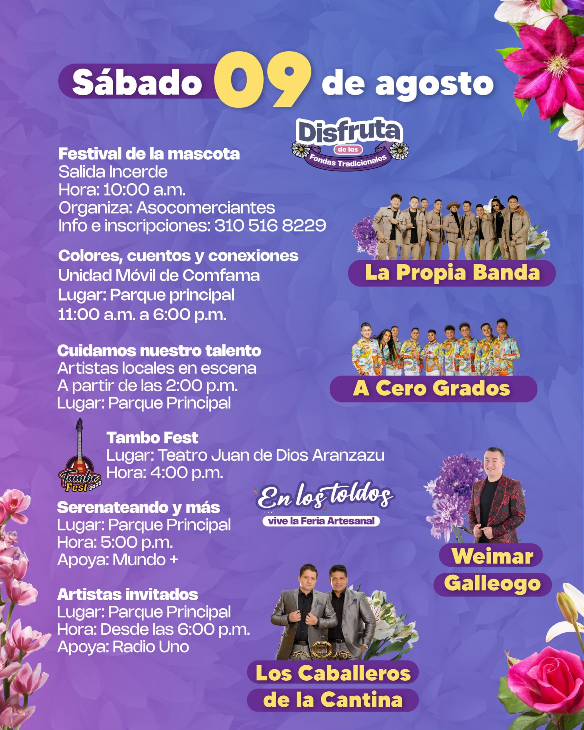 Sábado 9 - Fiestas del Toldo 2025 - La Ceja