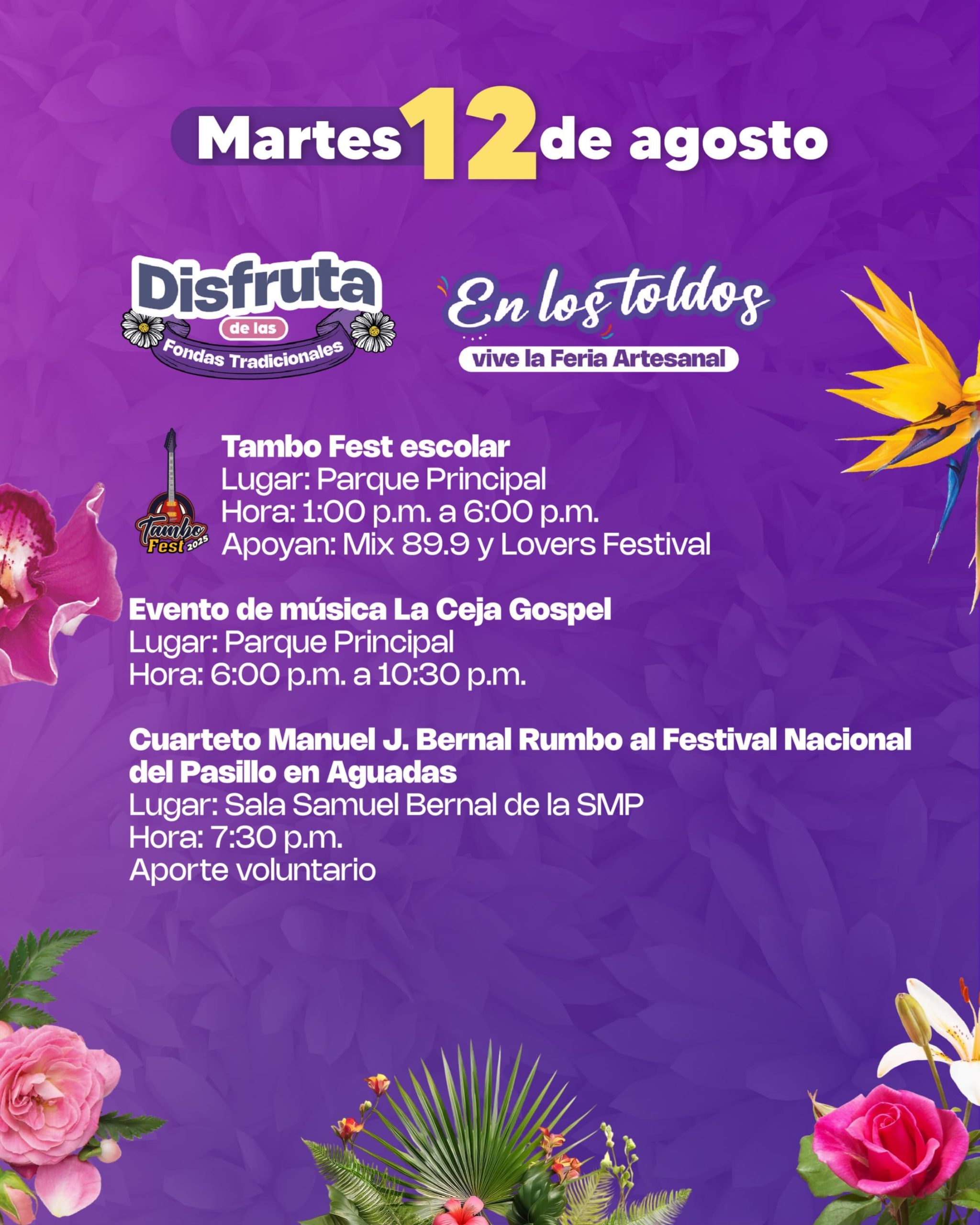Martes 12 - Fiestas del Toldo 2025 - La Ceja