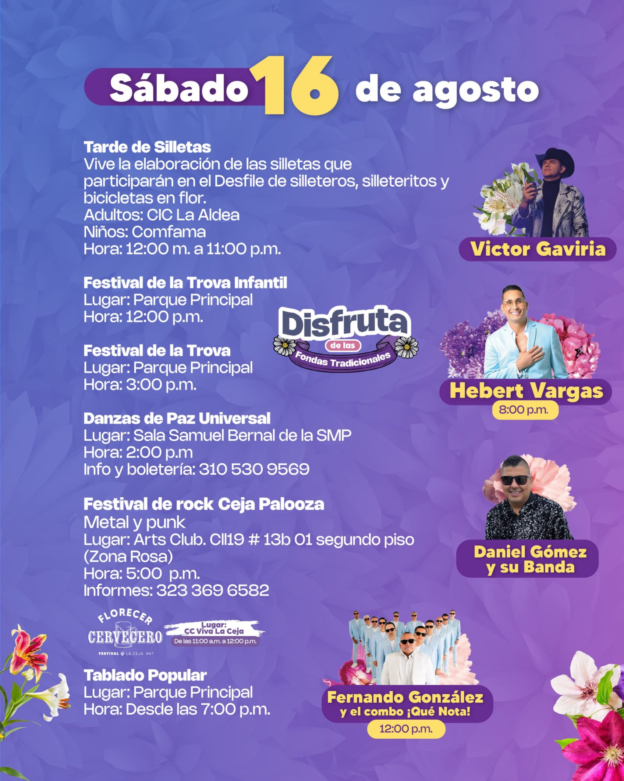 Sábado 16 - Fiestas del Toldo 2025 - La Ceja
