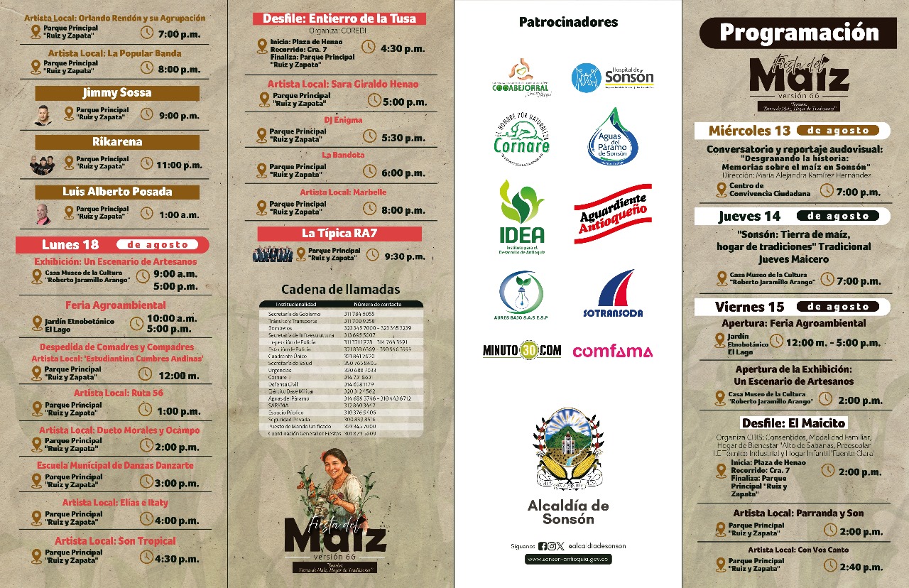 Programación - Fiestas del Maíz2025