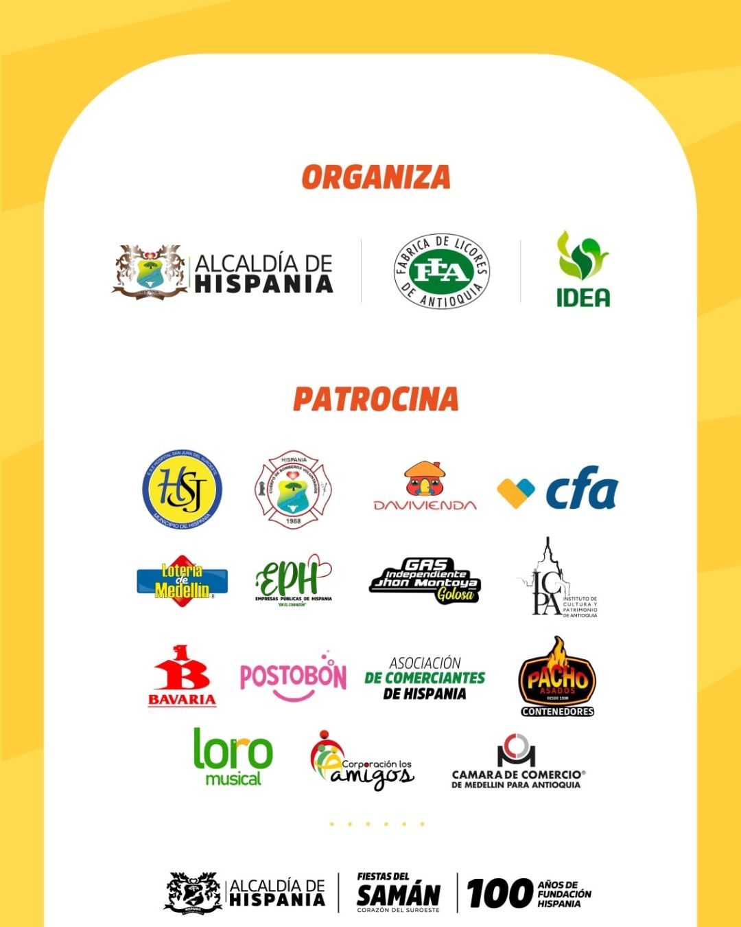 Hispania - Fiestas del Samán 2025 - Organiza