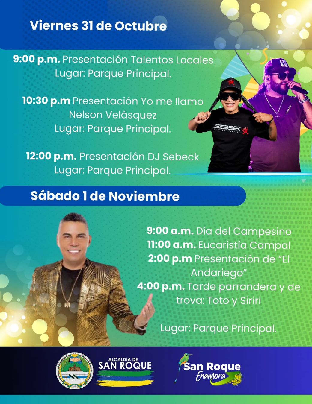 Fiestas de la Cordialidad - San Roque Antioquia - 31Oct2025