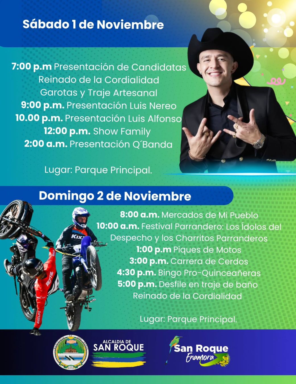 Fiestas de la Cordialidad - San Roque Antioquia - 1Nov2025