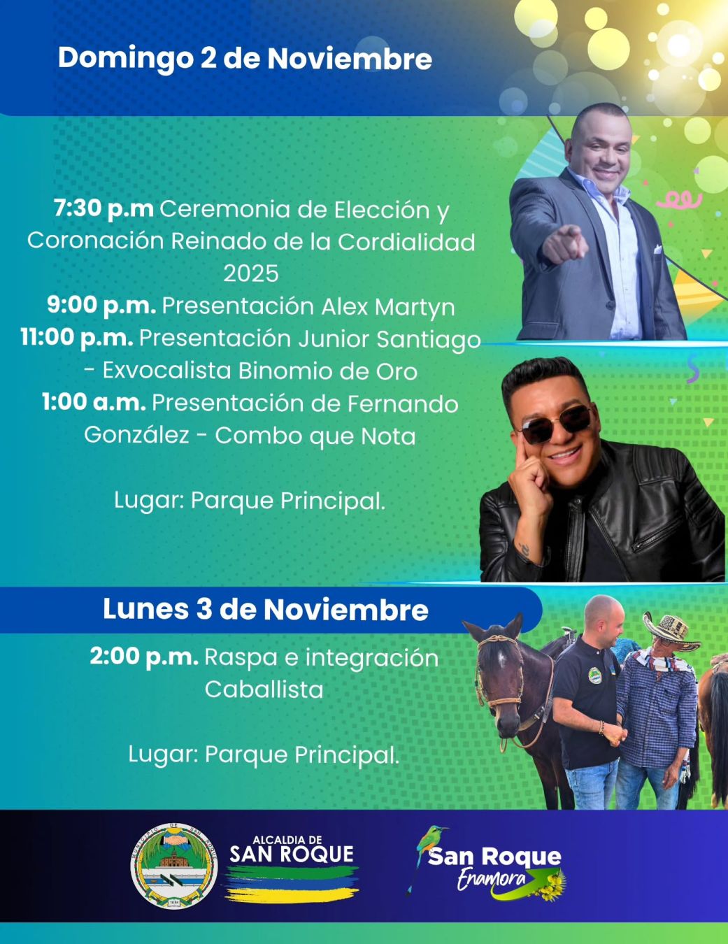 Fiestas de la Cordialidad - San Roque Antioquia - 2Nov2025