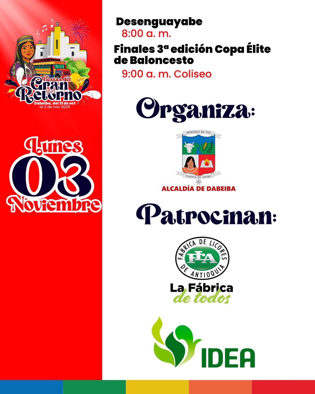 Fiestas del Grano y del Retorno 2025 - Dabeiba - Patrocinan