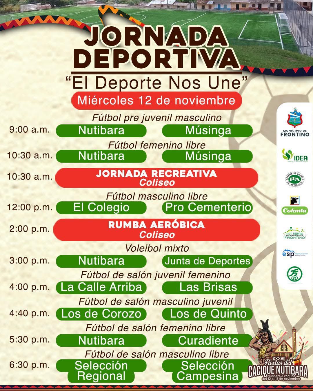 Jornadas - Fiestas del Cacique Nutibara 2025 - Frontino