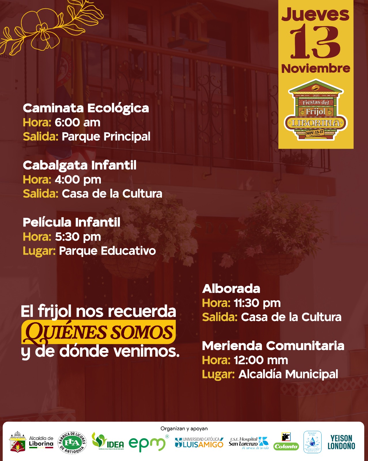 Fiestas del Frijol 2025 - Liborina - 13Nov