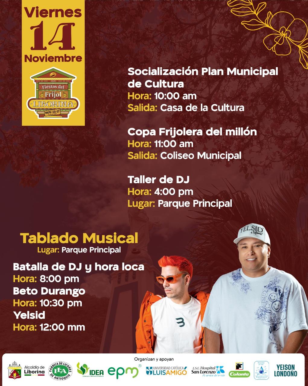 Fiestas del Frijol 2025 - Liborina - 14Nov