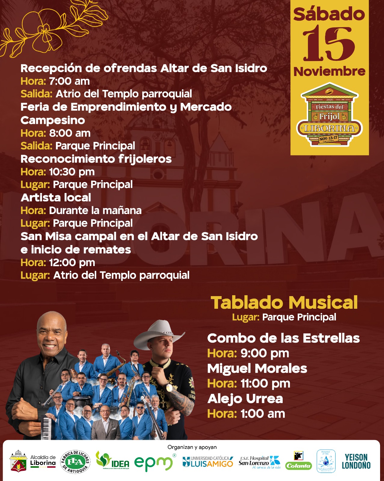 Fiestas del Frijol 2025 - Liborina - 15Nov