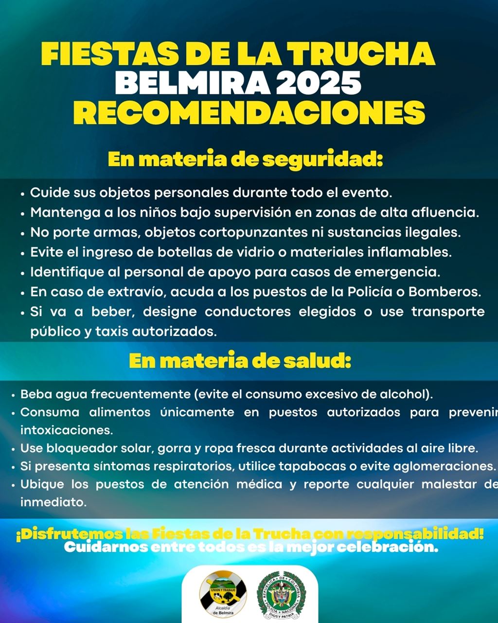 Fiestas de la Trucha 2025 - - Recomendaciones