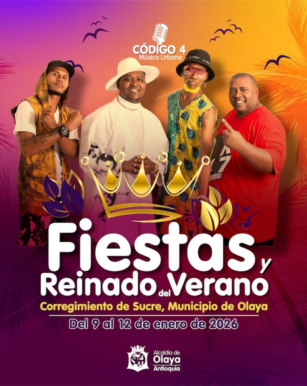 Fiestas y Reinado del Verano 2026 - Olaya Antioquia - Código 4