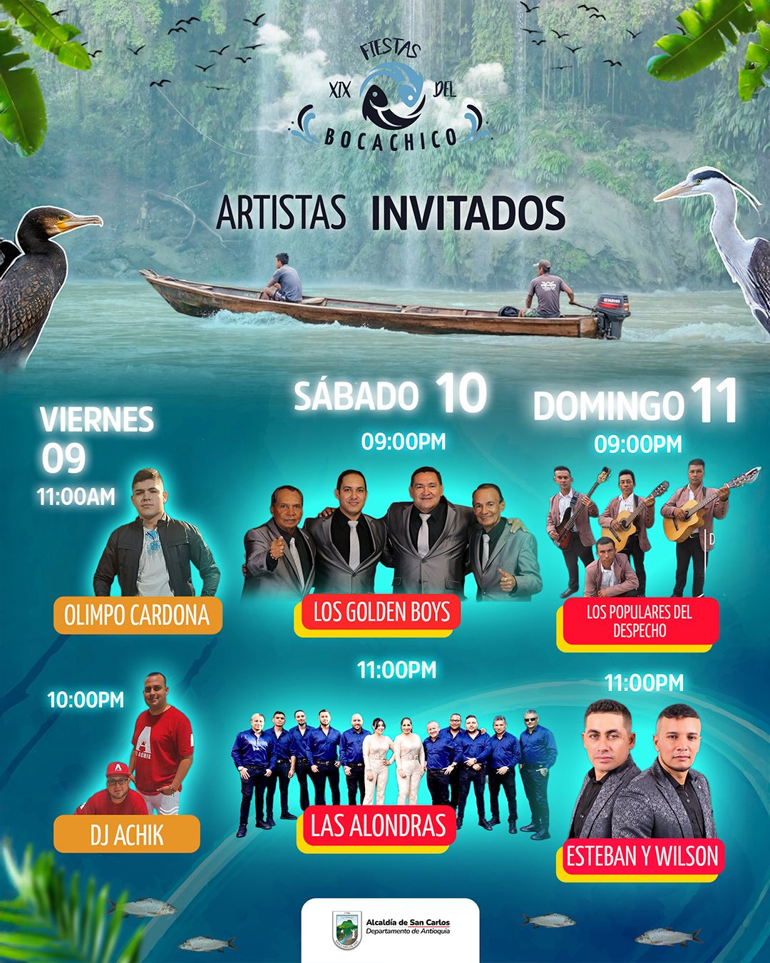 Fiestas del Bocachico - Enero 2026 - San Carlos - Antioquia - Artistas