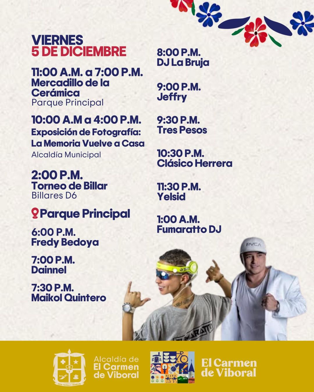 Fiestas de la Loza 2025 - El Carmen de Viboral - 5dic