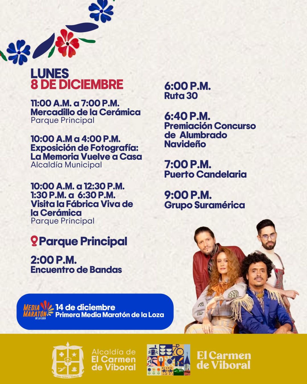 Fiestas de la Loza 2025 - El Carmen de Viboral - 8dic