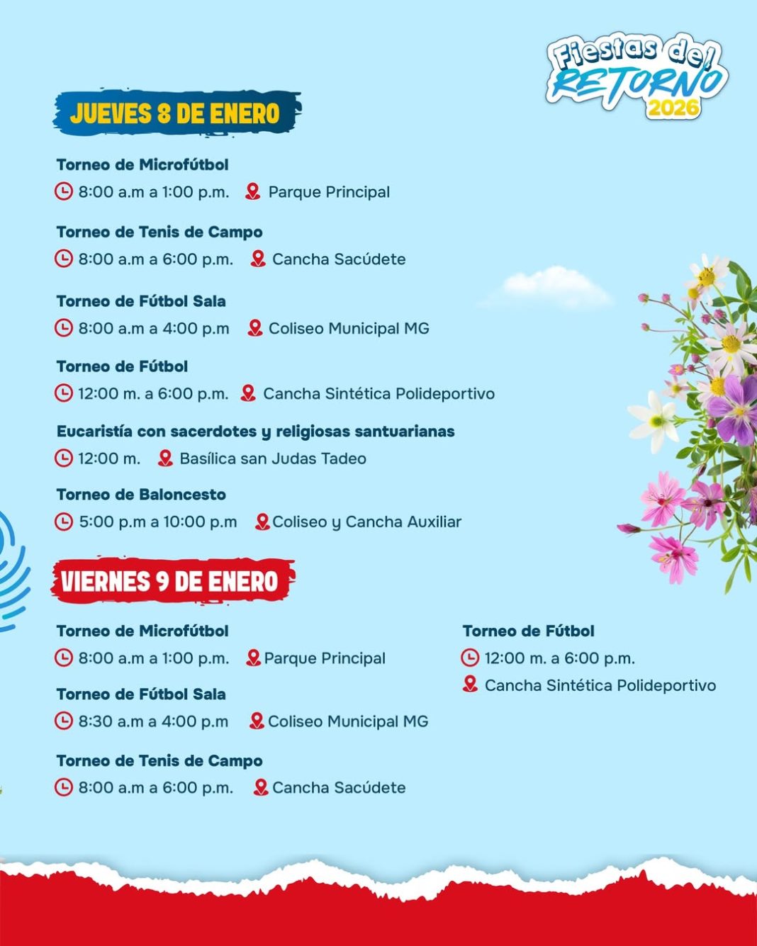 Fiestas del Retorno - El Santuario 2026 - 8-9enero