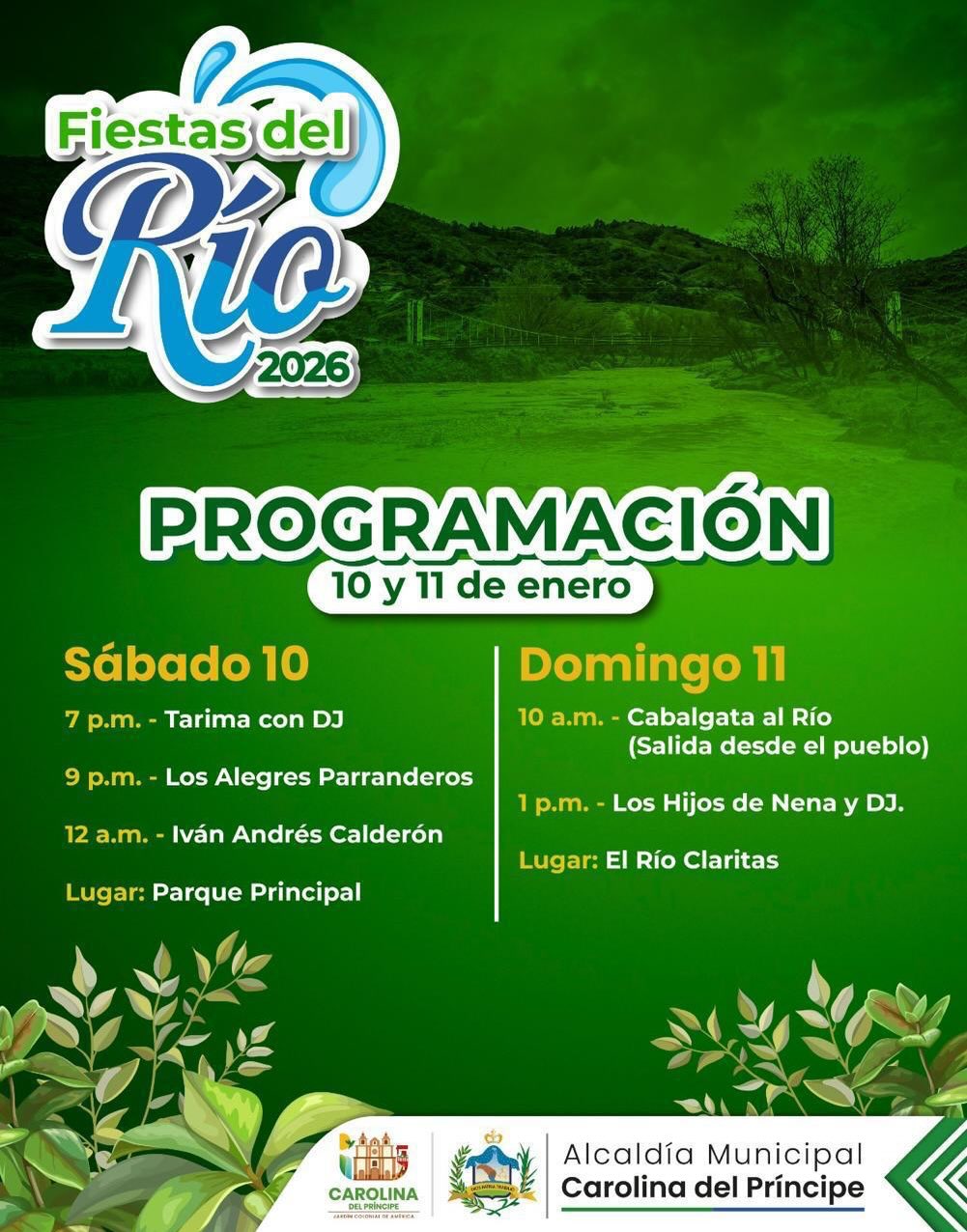 Fiestas del Río 2026 - Carolina del Príncipe - Programación