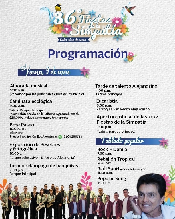 Fiestas de la Simpatía 2026 - Alejandría - Programación