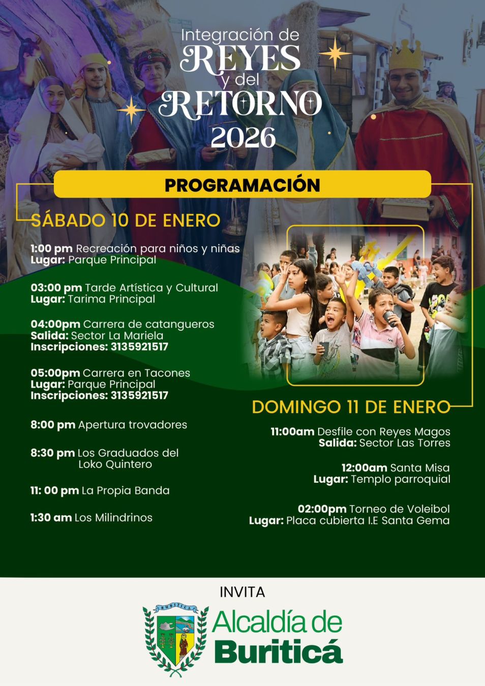 Integración de Reyes y del Retorno 2026 - Buriticá - Programación