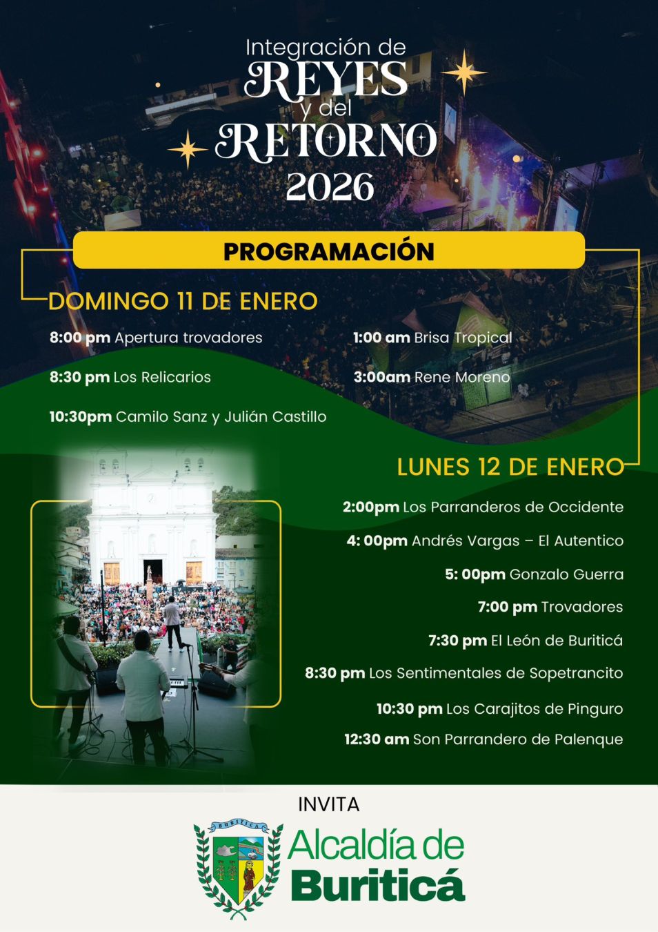 Integración de Reyes y del Retorno 2026 - Buriticá - Programación 2