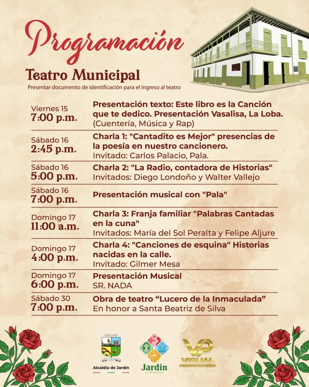Jardín - Fiestas de la Rosa 2026 - Programación Teatro
