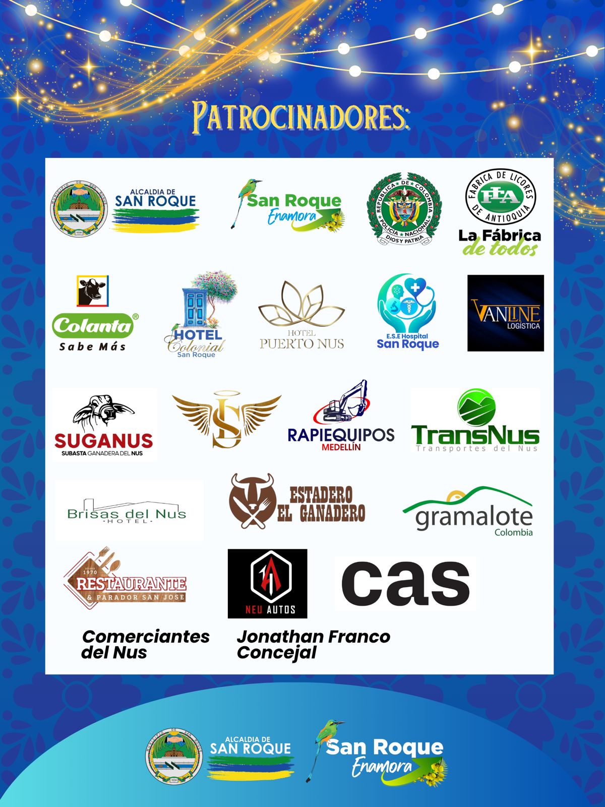 San José del Nus 2026 - patrocinadores