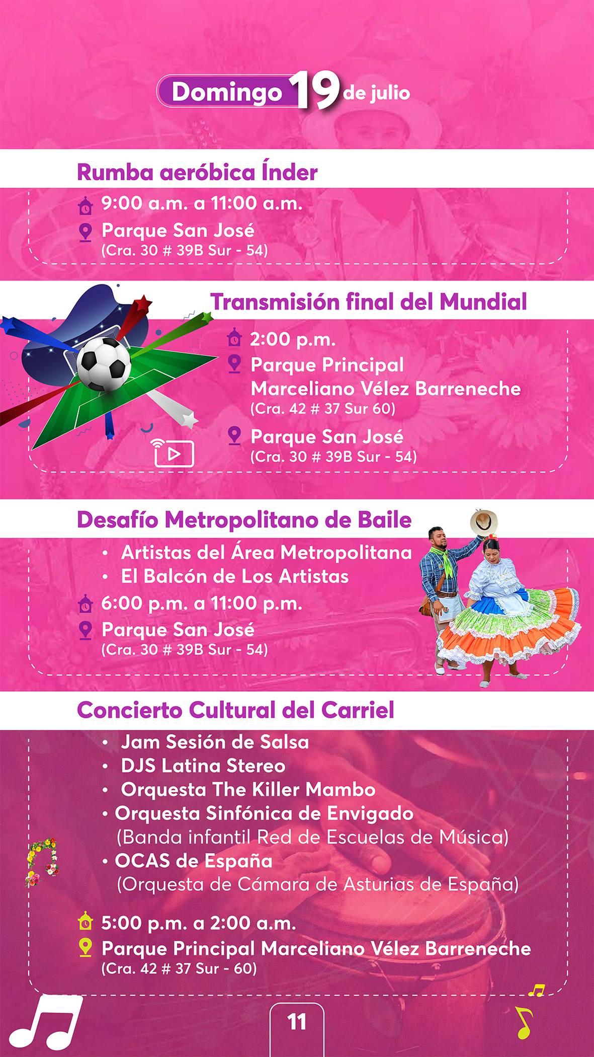 Programación fiestas 2026 - Domingo 19