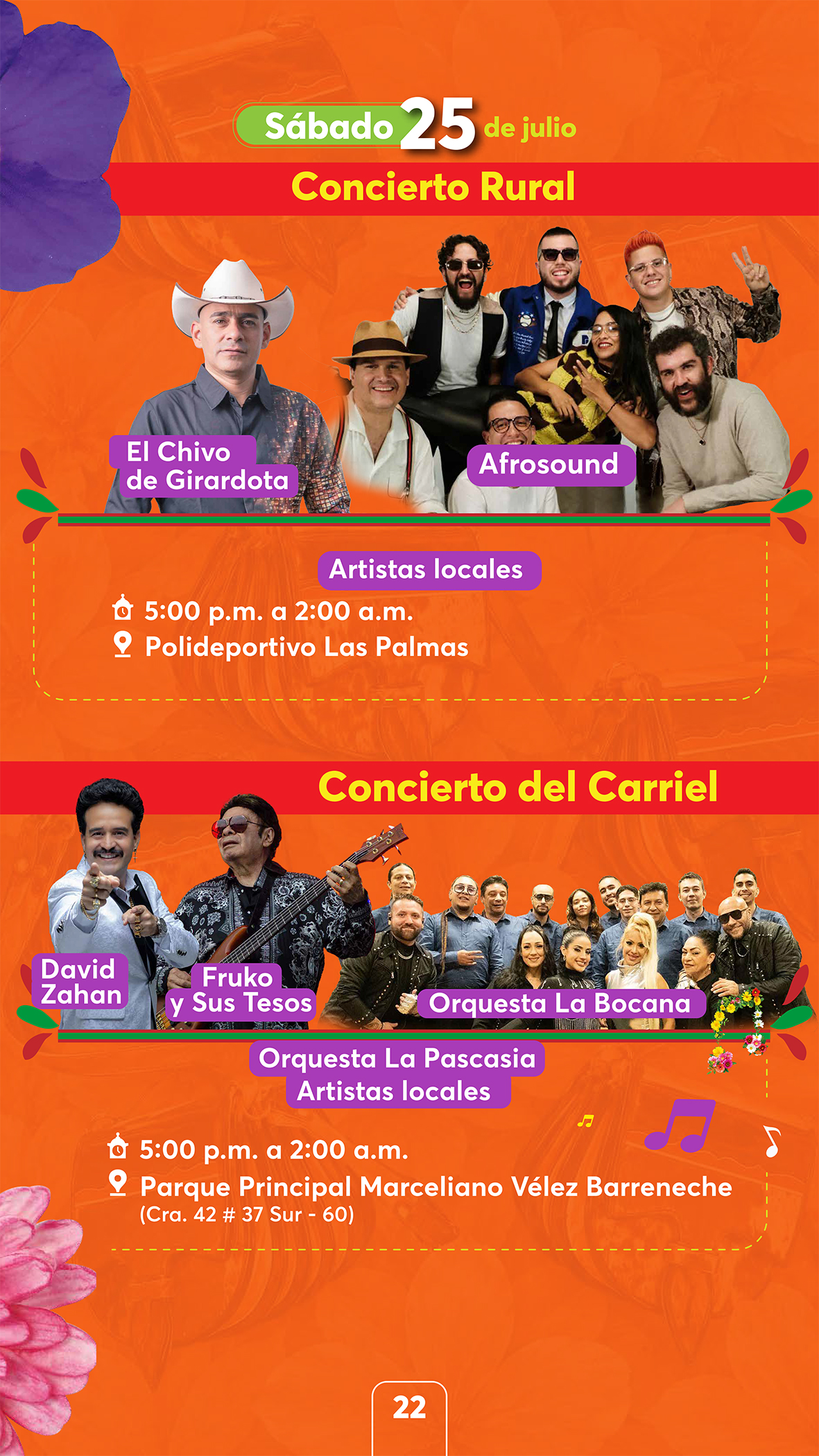 Programación fiestas 2026 - Sábado25
