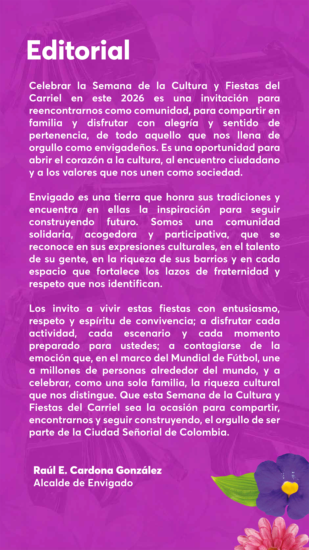 Programación fiestas 2026 - Editorial