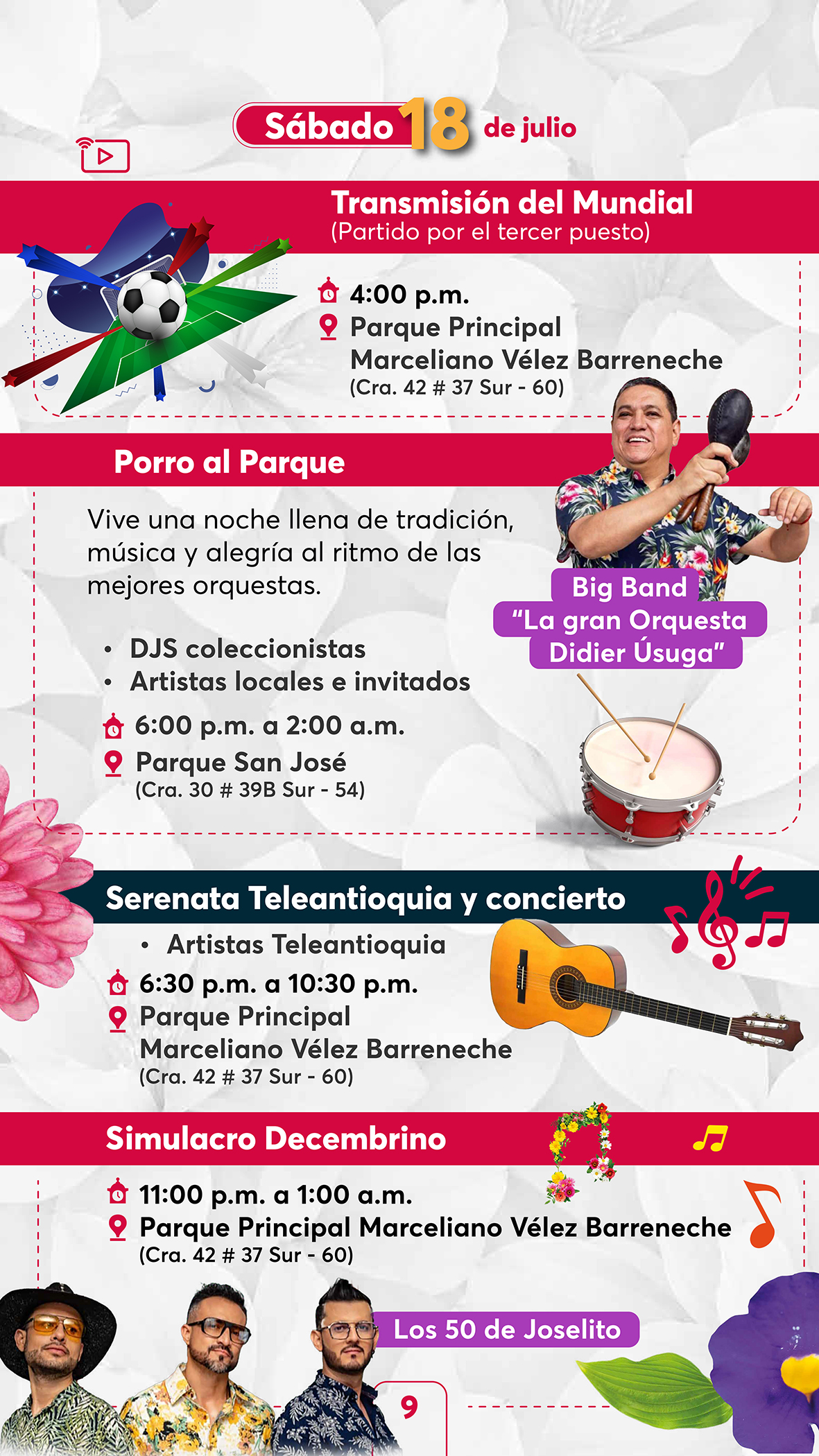 Programación fiestas 2026 - - Sábado 18